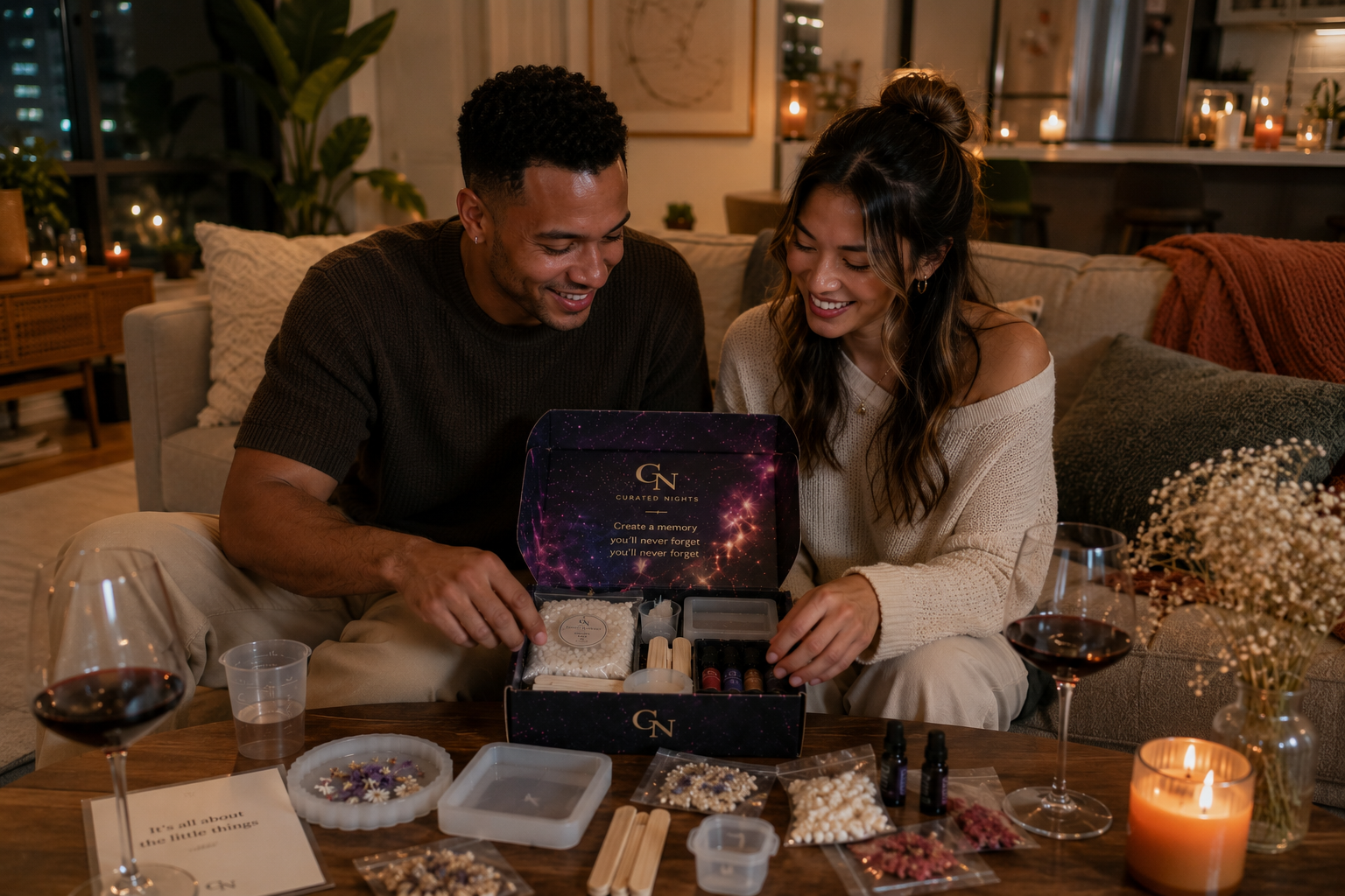 Gift a Date Night Curated NightsCurated Monthly Date Night Experience Subscription Boxes for Couples